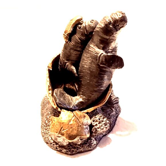Vintage Limited Edition Ricker Pewter Manatee Hatchling Figurine - Picture 2 of 5